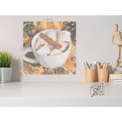 Bügelperlen - Eine Tasse Zimt