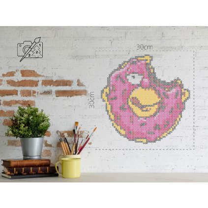 Bügelperlen - Leckerer Donut, Homer