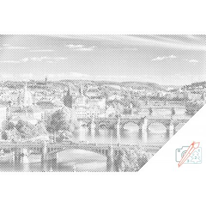 Punktmalerei - Blick auf Prag