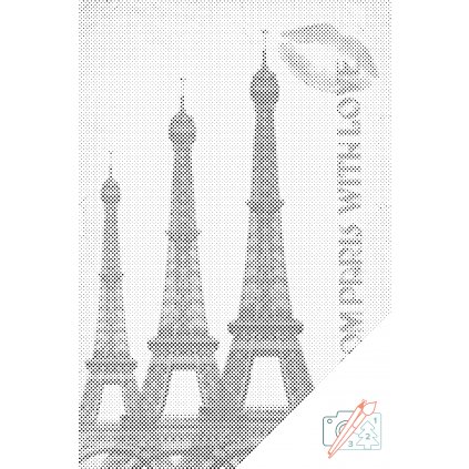 Punktmalerei - Postkarte aus Paris