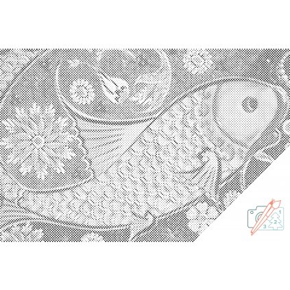 Punktmalerei - Fischmosaik