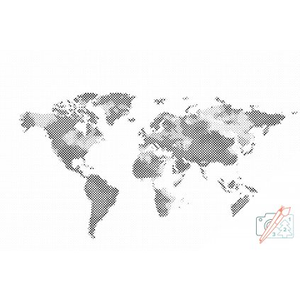 Punktmalerei - Weltkarte 2