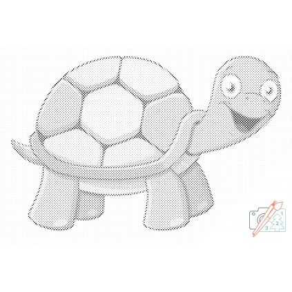 Punktmalerei - Glückliche Schildkröte