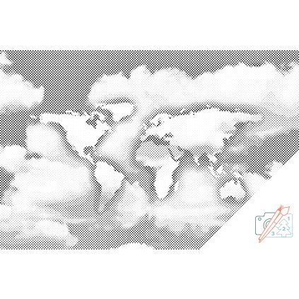 Punktmalerei - Die Welt im Himmel