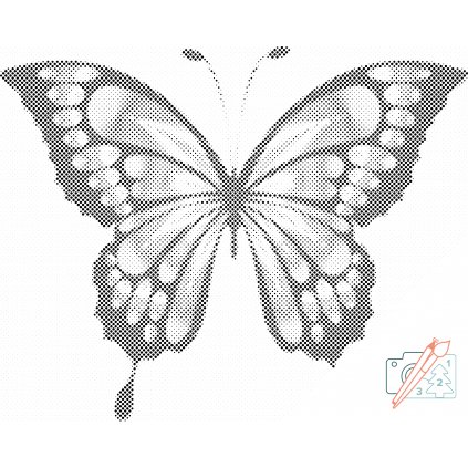 Punktmalerei - Wunderschöner Schmetterling