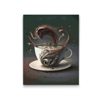Diamond Painting - Kaffee-Tsunami