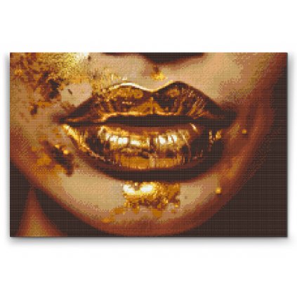 Diamond Painting - Goldene Lippen