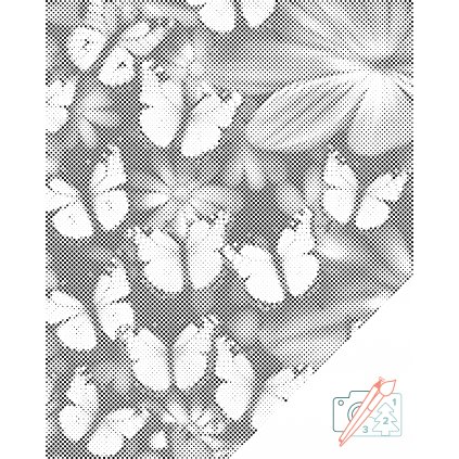 Punktmalerei - Bunte Schmetterlinge
