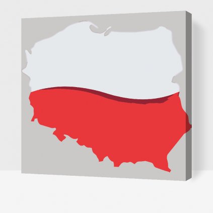 Malen nach Zahlen - Karte von Polen