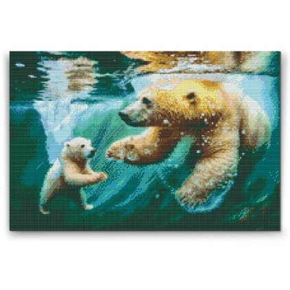 Diamond Painting - Eisbär im Wasser
