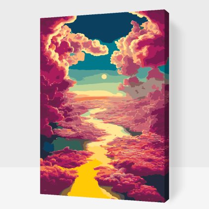 Malen nach Zahlen - In den Wolken