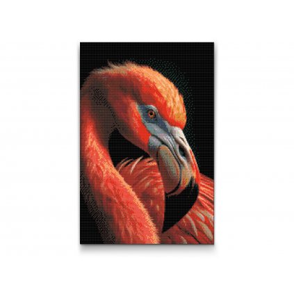 Diamond Painting - Diamond Painting - Flamingo-Porträt