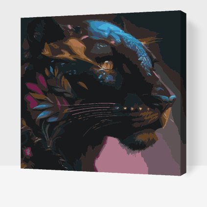 Malen nach Zahlen - Schwarzer Puma