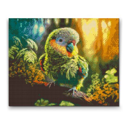 Diamond Painting - Papagei im Regenwald