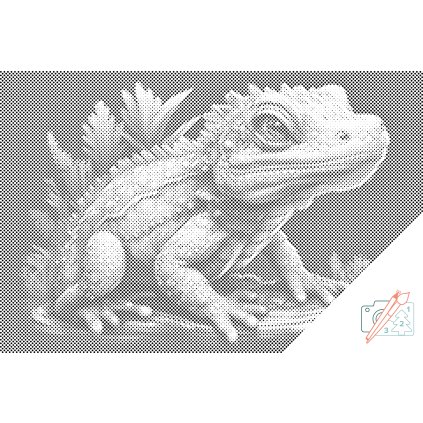 Punktmalerei - Leguan