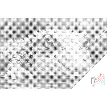 Punktmalerei - Kleines Krokodil