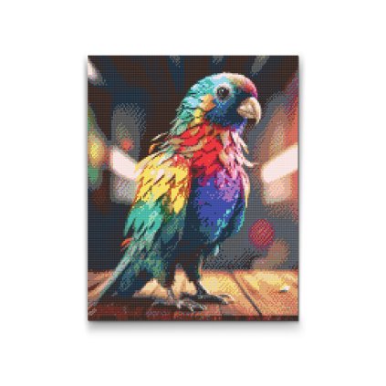 Diamond Painting - Papagei in Regenbogenfarben