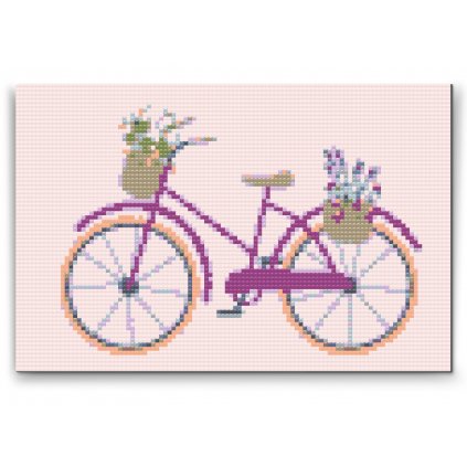 Diamond Painting - Fahrrad mit Blumen