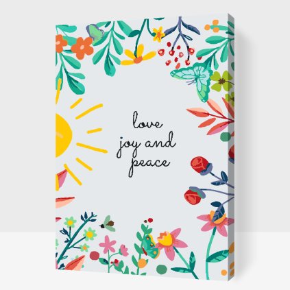 Malen nach Zahlen - Love, joy and peace