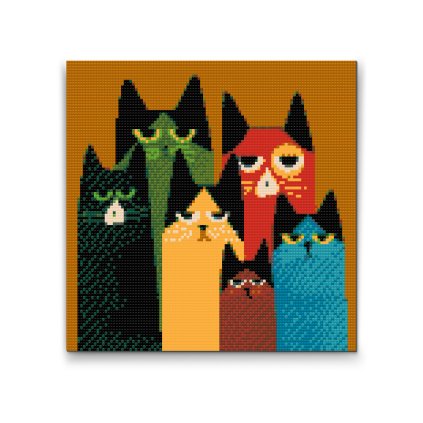 Diamond Painting - Katzenbande