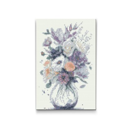 Diamond Painting - Lila Blumen in einer Vase 2
