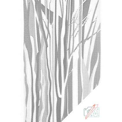 Punktmalerei - Abstrakte Bäume