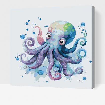 Malen nach Zahlen - Fröhlicher Oktopus