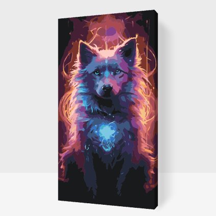 Malen nach Zahlen - Magischer Wolf