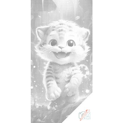 Punktmalerei - Glücklicher Tiger