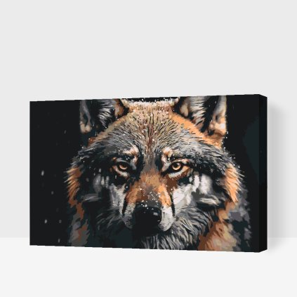 Malen nach Zahlen - Wolfsgesicht