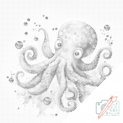 Punktmalerei - Fröhlicher Oktopus