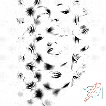Punktmalerei - Marilyn Monroe Lippen
