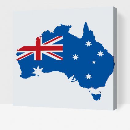 Malen nach Zahlen - Karte von Australien