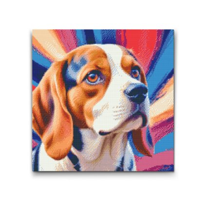 M2_Diamond_painting_-_Beagle_in_Rot-_und_Blautönen