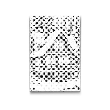 M2_Punktmalerei_-_Verschneite_Hütte