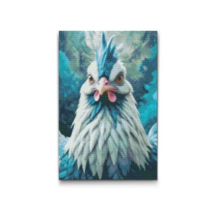 M2_Diamond_painting_-_Huhn_in_dunklen_Türkistönen