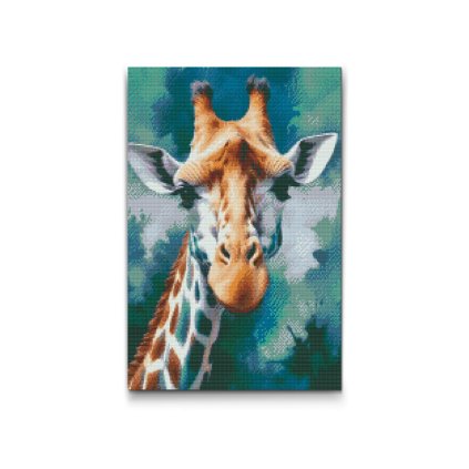M2_Diamond_painting_-_Giraffe_in_dunklen_Türkistönen