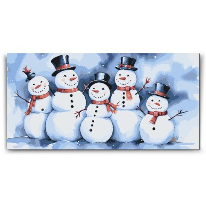 M2_Malen_nach_Zahlen_-_Schneemann-Familie