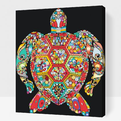 Malen nach Zahlen - Mandala - Schildkröte