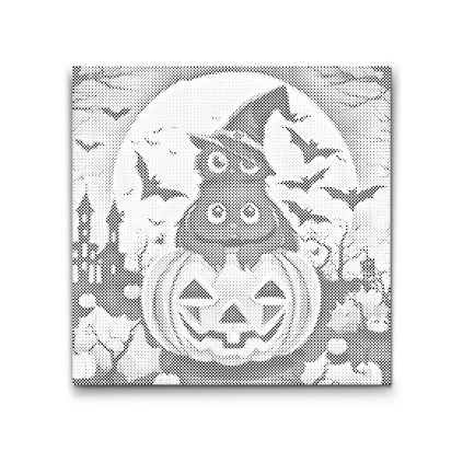 M2_Punktmalerei_-_Halloween-Kätzchen