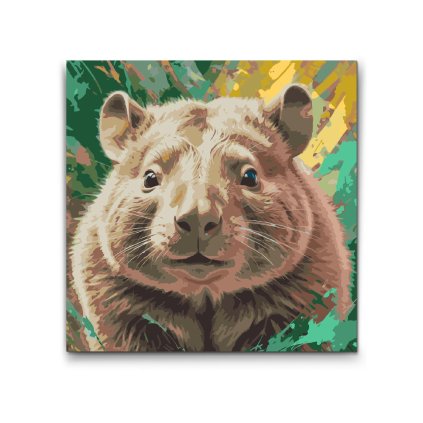 M2_Malen_nach_Zahlen_-_Wombat_in_gedeckten_Grüntönen