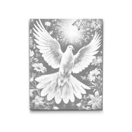 M2_Punktmalerei_-_Taube_zwischen_Blumen