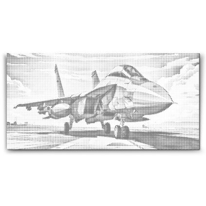 M2_Punktmalerei_-_Roter_Düsenjäger