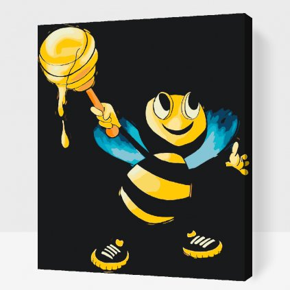 Malen nach Zahlen - Biene mit Honig