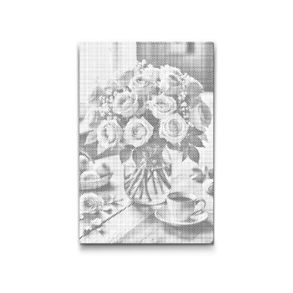 M2_Punktmalerei_-_Rosenstrauß_in_einer_Vase