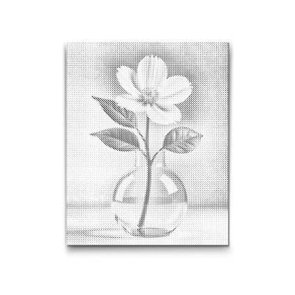 M2_Punktmalerei_-_Minimalistische_weiße_Blume