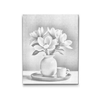 M2_Punktmalerei_-_Magnolienblüten_in_einer_Vase