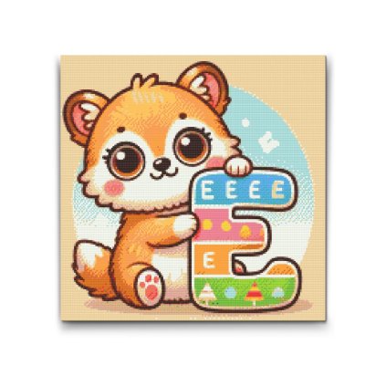M2_Diamond_Painting_-_Buchstabe_E_–_Mit_einem_Tier