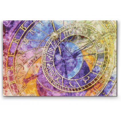 Diamond painting - Bunte astronomische Uhr