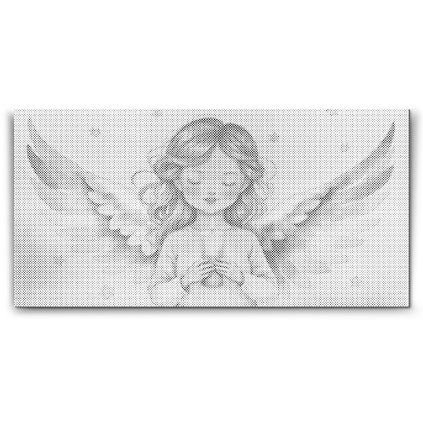 Punktmalerei_Gezeichneter_Engel_mit_Kerze_M2